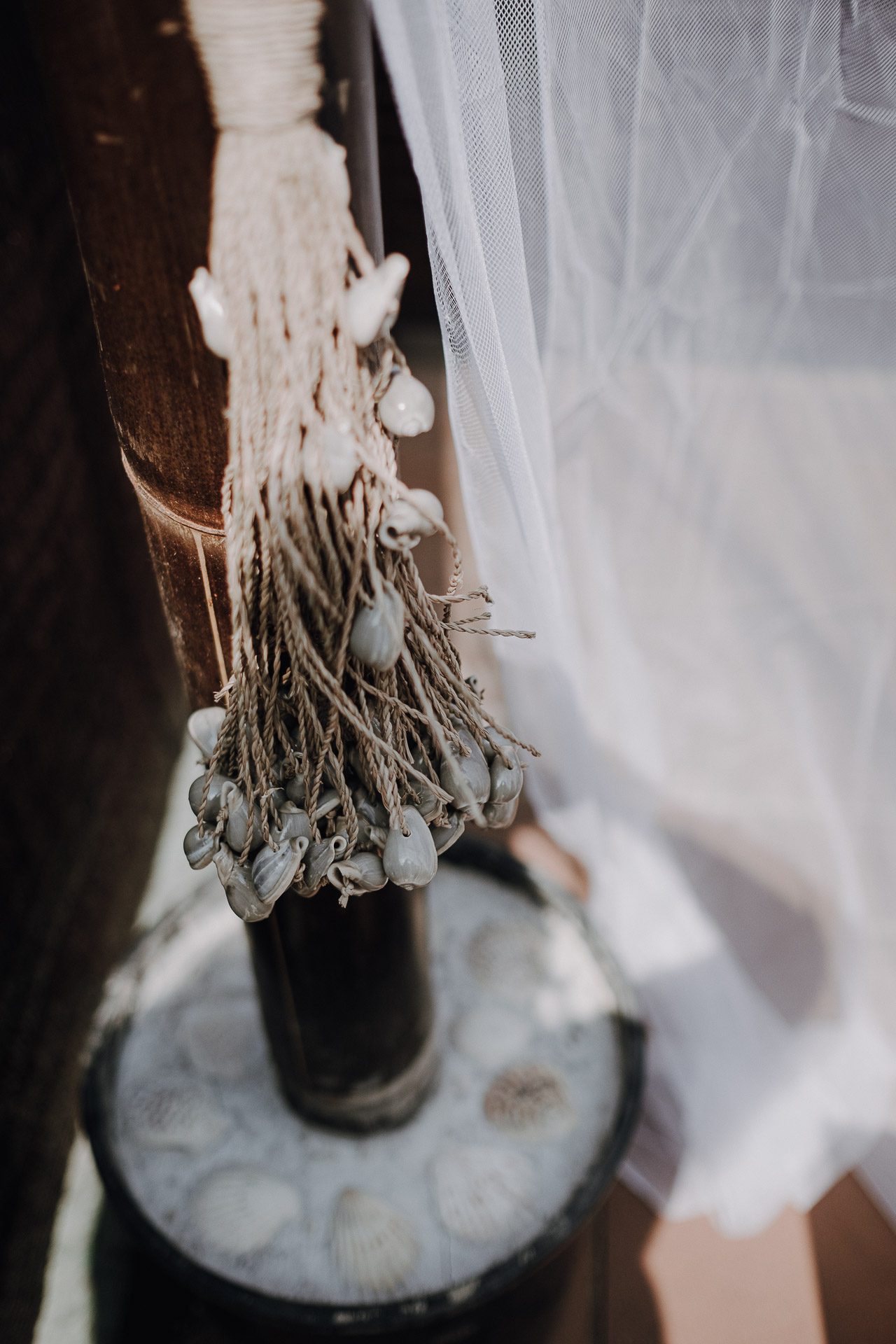 Muschelkette Dekoration